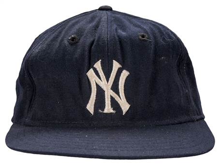 1970-76 Thurman Munson Game Used New York Yankees Cap (MEARS)